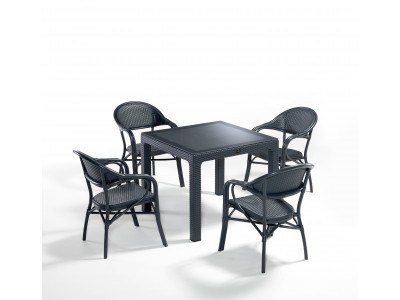 Градински комплект NIRVANA set 4 (антрацитен ратан)